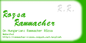 rozsa rammacher business card